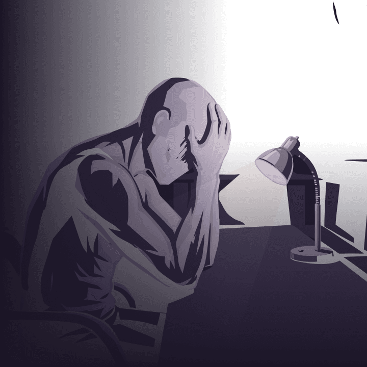 Depression illustration active state