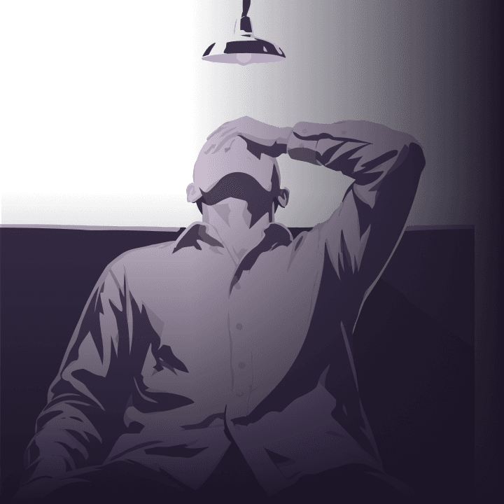 Suicidal thoughts illustration